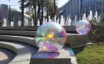 Custom PVC Christmas Large Mirror Ball Colors Outdoor Decorative Inflatable