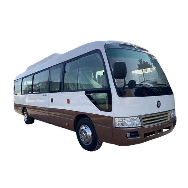 LHD RHD 30 Seats Toyo ta Coaster Bus with 70L Fuel Tank and 4500-6700ml