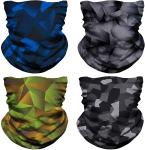 Cotton Ear Loop Balaclava Xmas Headwrap Seamless Tube Scarf