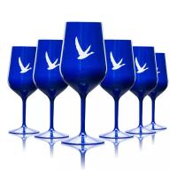 Buy cheap Party Vodka Reusable Plastic Wine Glasses White Blue Grey Goose Acrylic Glasses product