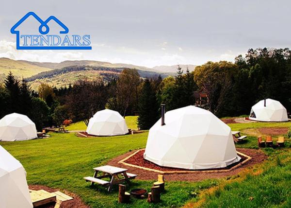Fireproof Waterproof Clear 5m Diameter Small Round PVC Door Event Dome Glamping