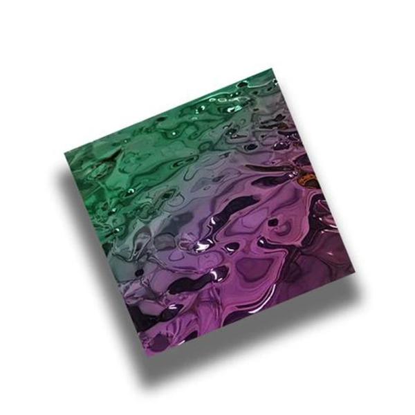 Buy cheap 304 Water Ripple Stainless Steel Texture PVD Iridescent Metal Sheet For Art Decoration from wholesalers
