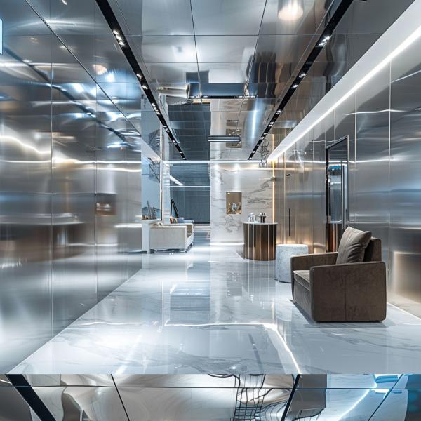 Buy cheap 304 / 316 / 201 / 430 Easy To Clean Stainless Steel Ceiling For Hygienic Environments from wholesalers