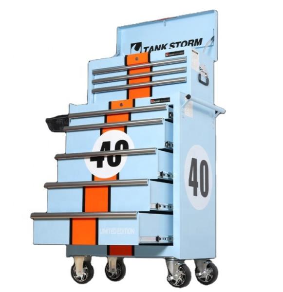 Buy cheap 72 Inch Heavy Duty Tool Cabinet Trolley With Drawer And Wooden Top ODM from wholesalers