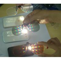 Buy cheap Rainbow Effect 3D Fireworks Glasses 0.06mm PVC Or PET Lenses product