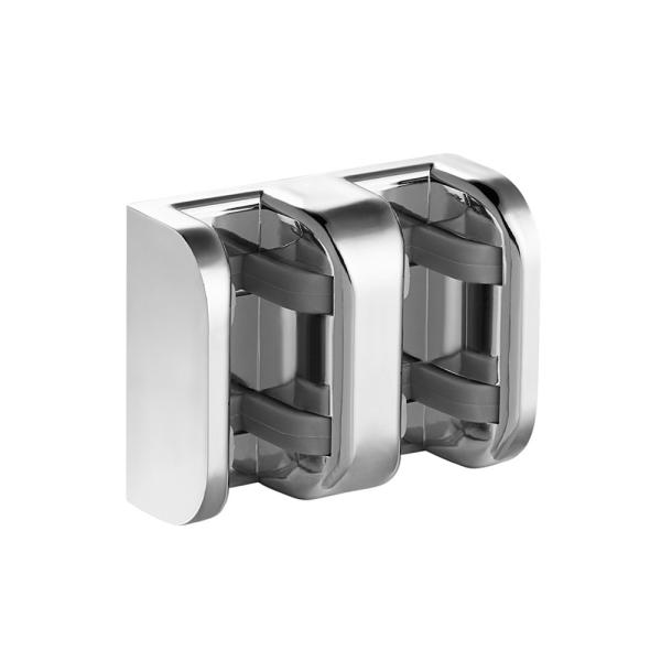 Polished Bathroom Glass Partition Fittings Fix Position Sliding Glass Door