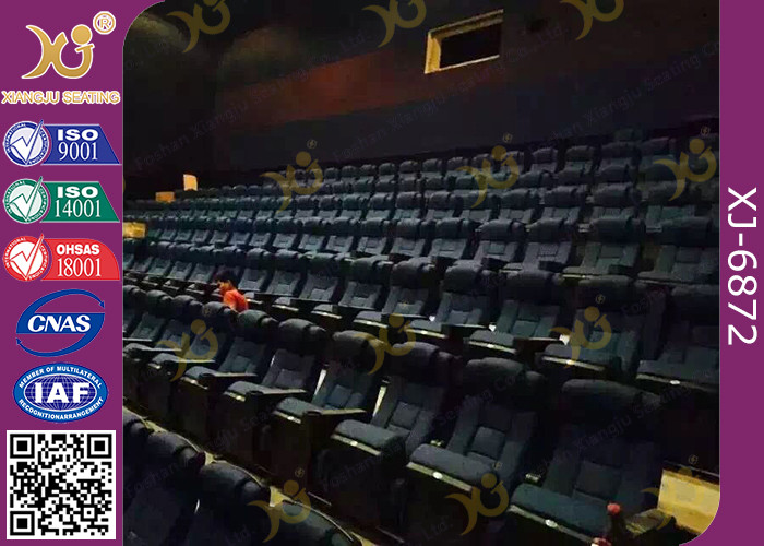 High / Soft Padded Back Cinema Style Seats / Theater Chairs With Tip Up Drink Hold
