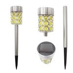 35.5cm Solar Powered LED Ground Lights Waterproof 2W Stainless Steel