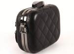 Quilted Black And Gold Clutch Purse Box Shaped With Letters Decorate