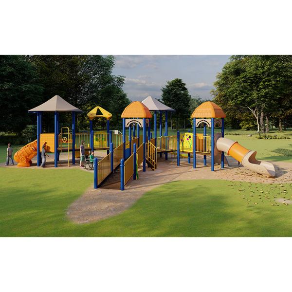 Buy cheap Theme Park Kids Galvanized Pipe Outdoor Slide Playground Anti Crack from wholesalers