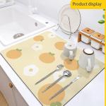 Rectangle Kitchen Tableware Home Restaurant Hotel Polyester Dish Drying Mat