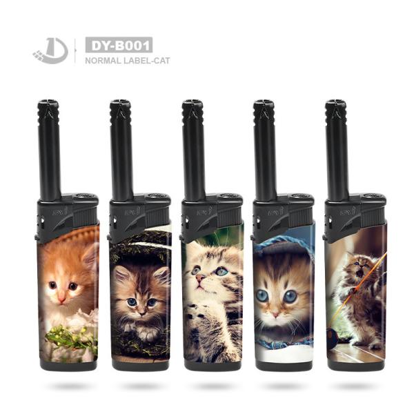 Plastic Disposable Electric Candle Lighter for Kitchen BBQ Cute Cat 12*2.67*1.41