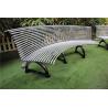 Buy cheap OEM ODM Outdoor Metal Benches With Cast Iron Legs Round Steel Pipe Seat Pan from wholesalers