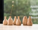 Wooden Candle Holder Craft Decor Statue Cute Handmade Wooden Figurines Carving