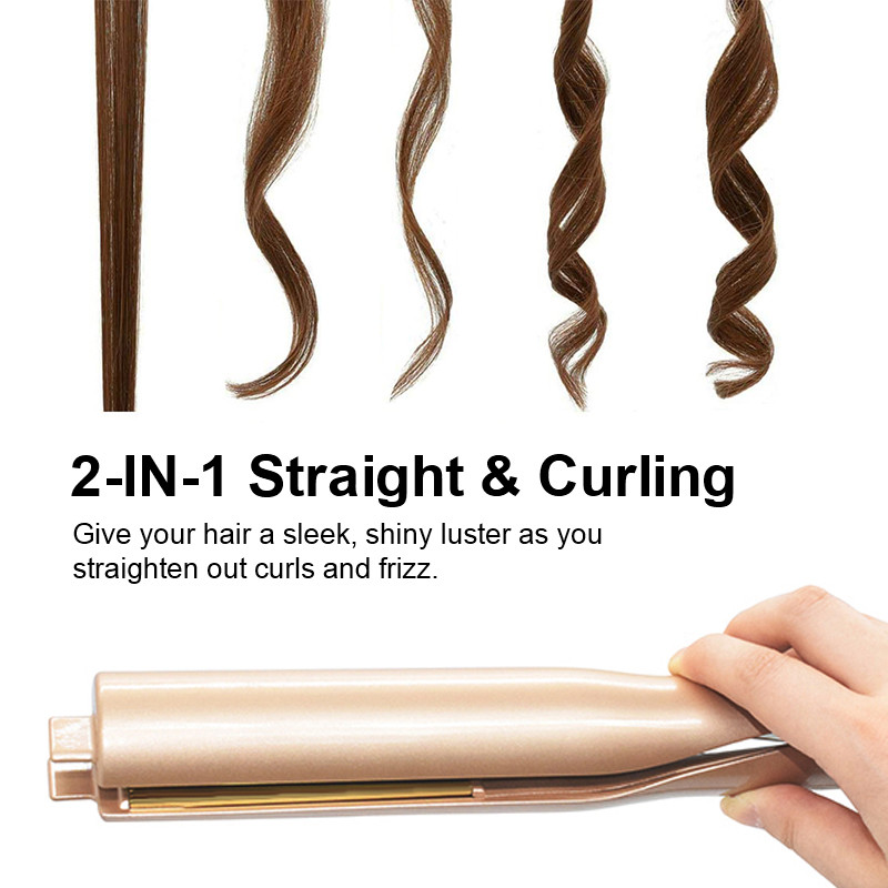 49W Anion Hair Straightener , LED 2 In 1 Hair Straightening And Curling Iron