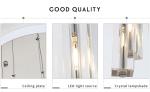 LED Pendant Light Staircase Crystal Chandelier Hanging Lamp Spirl hanging