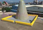 Commercial Outside Inflatable Sports Games , Yellow Inflatable Climbing Wall