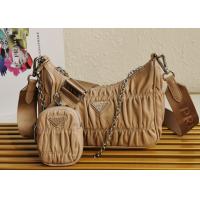 Buy cheap Apricot Wrinkle Sheepskin Underarm Shoulder Bag Dumpling Shape product