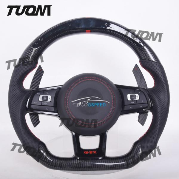 Buy cheap Ergonomic VW Carbon Fiber Flat Bottom Steering Wheel from wholesalers