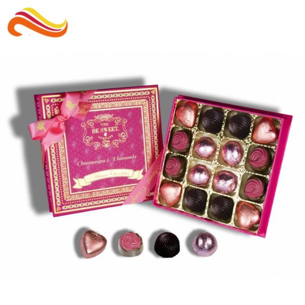 Buy cheap Custom Retail Luxury Chocolate Packaging Boxes Logo Printed Paper With Ribbon from wholesalers