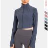 Buy cheap Zipper Closure Women Yoga Jacket Stretchy Cropped Workout Jacket from wholesalers