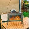 Buy cheap Outdoor Patio Camping BBQ Party Portable Stainless Steel Wood Burning Camp Stove with Chimney Pipes from wholesalers