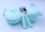 Ecofriendly Silicone Baby Products , Silicone Baby Bowl With Spoon Fork