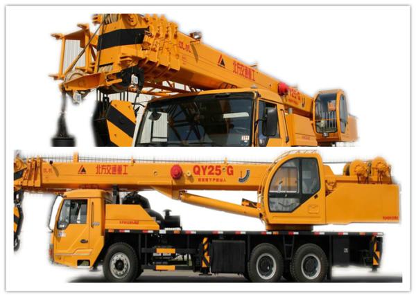Buy cheap 25 Ton Hydraulic Truck Crane 2500r / Min Rotate With Full Load 30000kg from wholesalers