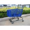 Buy cheap Heavy Duty Metal Shopping Trolley Folding 4 Wheel Supermarket Shopping Carts from wholesalers