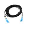 Buy cheap TPU 2450N Armored Fiber Optic Cable LC To SC ST FC 0.2dB from wholesalers