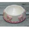 Buy cheap Whimsical Pink Bow Posh Cat Bowls 5" Inner Dia Ceramic Rabbit Food Bowl Ceramic Dog Bowls from wholesalers