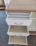 Modern Office Computer Desk With 3 Fabric Drawers Study Structure