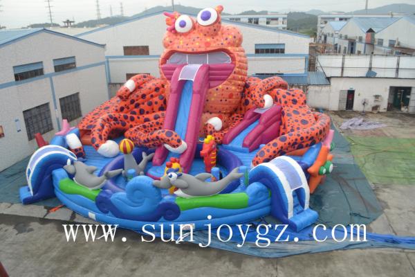 Buy cheap Octopus Cartoon Shape Kids Inflatable Water Park For Amusement from wholesalers