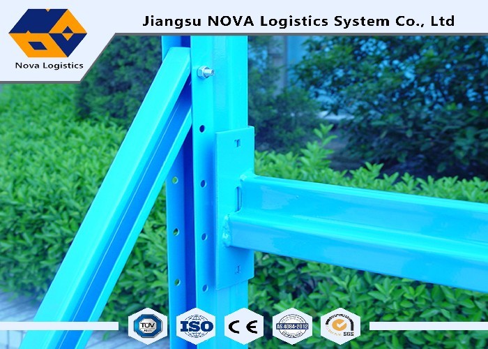 Storing Angle Slotted Storage Racks , Light Duty Boltless Rivet Shelving Warehouses