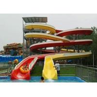 Buy cheap Mix Color Commercial Spiral Swimming Pool Slide For Holiday Resort product