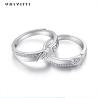 Buy cheap Hypoallergenic Zircon Diamond Ring 0.21cm 1.9g Couple Wedding Ring from wholesalers