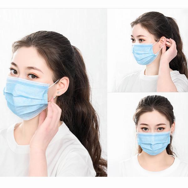 Buy cheap 3 Ply Medical Spandex Disposable Earloop Face Mask Anti Dust from wholesalers