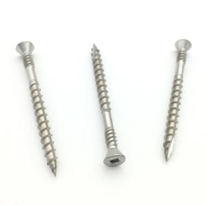 Wholesale Double Starts Coarse Thread 304 Stainless Steel Decking Screws Square Drive Flat Head from china suppliers