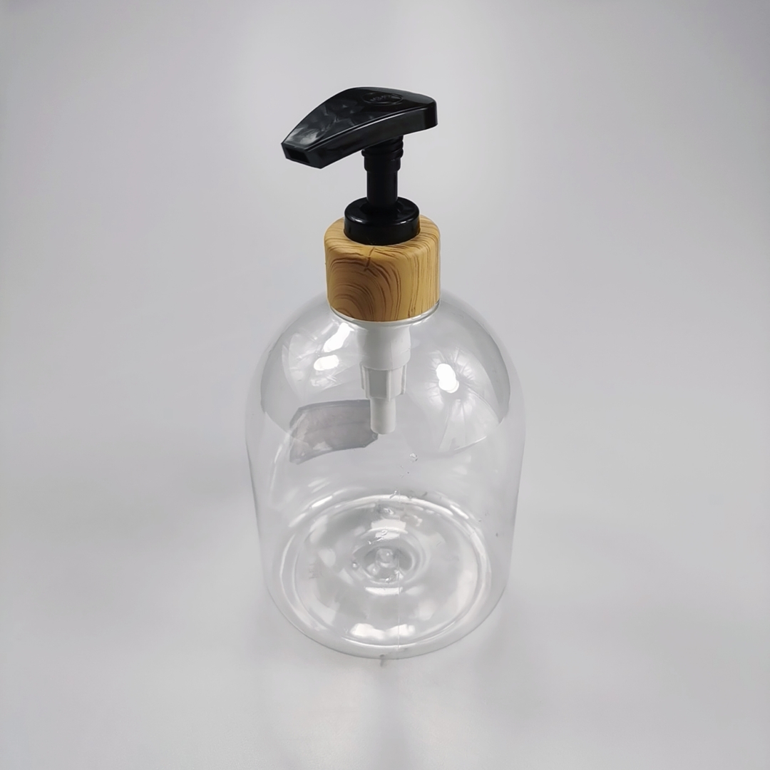 Non-Refillable Shampoo Bottle Lotion Pump 24/410 28/410 with Bamboo Printing Lid