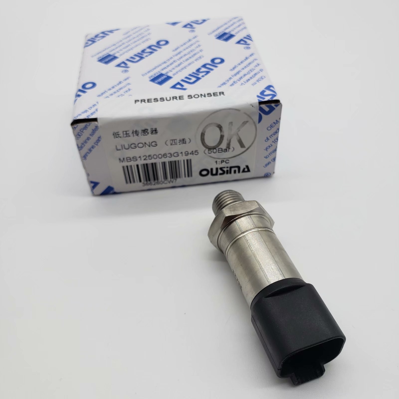 OUSIMA Pressue Switch MBS1250063G1945 50 Bar Low Pressue Sensor For Excavator LIUGONG