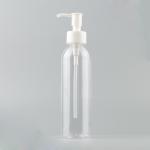 Supply 250 ml PET lotion bottles with pump sub bottle empty clear plastic