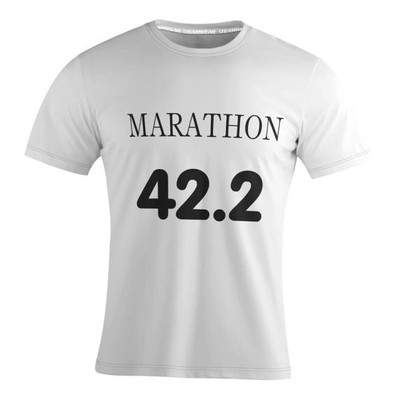 Buy cheap 100% Polyester Marathon T Shirt With Customzied Logo And Sponsor Logo from wholesalers