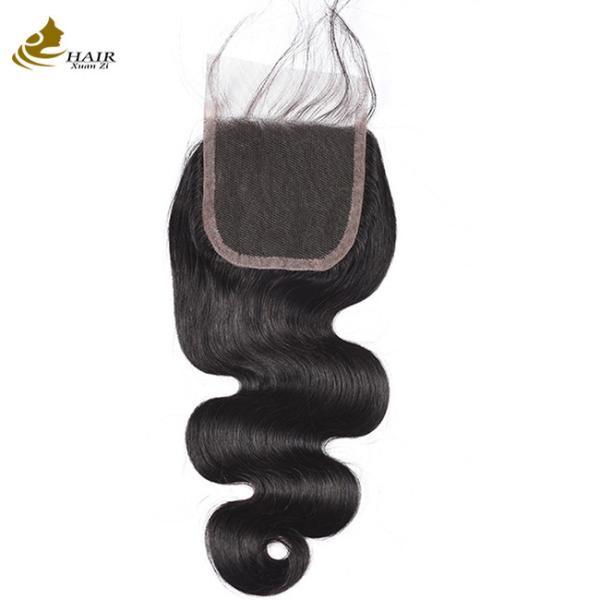 Buy cheap Sale Best Quality Virgin Brazilian 9A Remy Body Wave Full Lace Frontal Closure 4x4 Human Hair from wholesalers