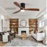 Buy cheap Industrial Style 65 watt Wooden Blade Ceiling Fan 90lm/w 120v ceiling fan lamp from wholesalers