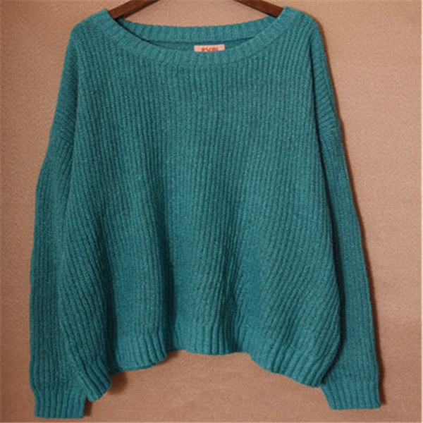 Plus Size Ladies Sweates/Women'S Cool Sweater 3colors Casual And Fashion blue color