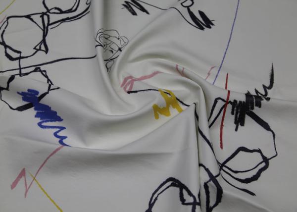 Buy cheap Graffiti Style White Faux Leather Fabric , Waterproof High Grade PU Leather from wholesalers