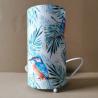 Buy cheap Palm Birds Print Cylindrical Simple Modern Table Lamp H200m 3 Ball Feet from wholesalers