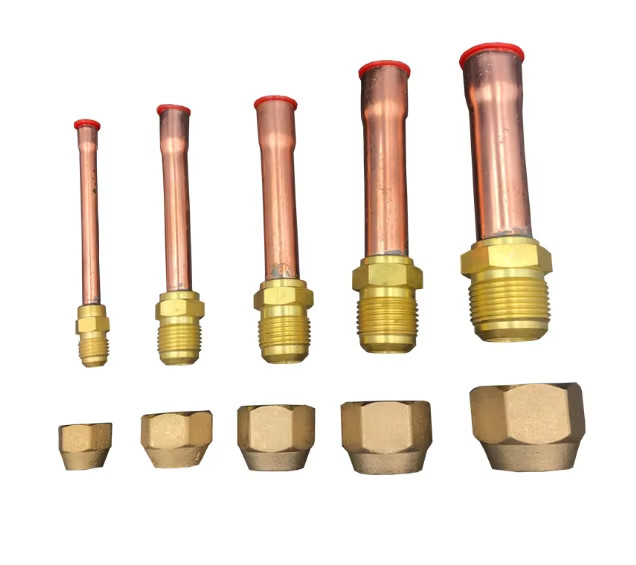1/4" 3/8" 1/2" 5/8" 3/4" Refrigeration Charging Valve With Flare Connector For Copper Tube Pipe