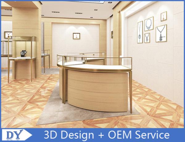 Buy cheap OEM Modern Round Shape Jewellery Shop Display Counters In Stain steel MDF from wholesalers