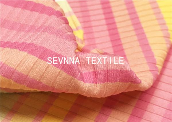 Buy cheap Jacquard Textured Stripes Recycled Swimwear Fabric Ink Jet Digital Print Customized from wholesalers